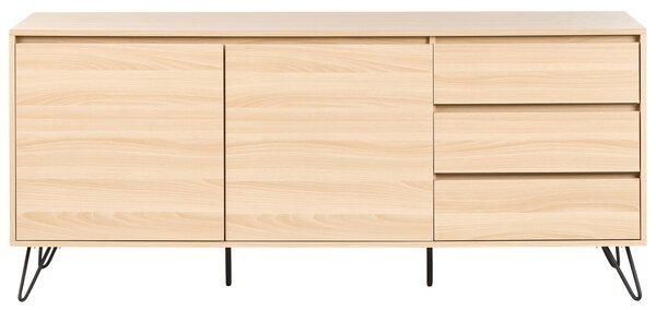 Komoda se 2 dvířky CARDIGAN Světle hnědá