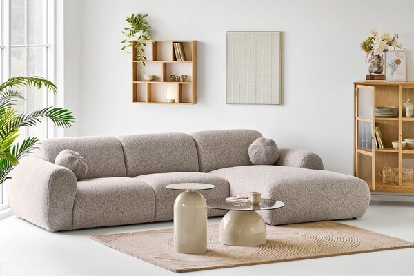 Nordic Living Hnědý vlněný koberec Dunno 160 x 230 cm