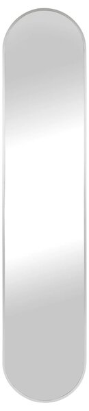 Nordic Living Stříbrné kovové závěsné zrcadlo Enne 170 x 35 cm