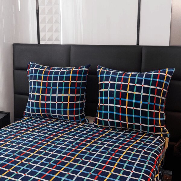 Povlečení mikroplyš GRID tmavě modré Rozměr povlečení: 70 x 90 cm | 140 x 200 cm