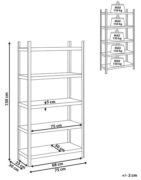 Garážový regál XITTA Kov 150 cm 75 cm Stříbrná