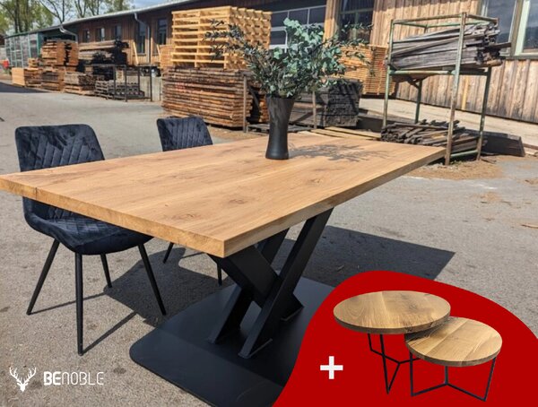 Jídelní stůl Malag + Konferenční stolek TWO Bro set Velikost Desky: 1300x800 (mm)