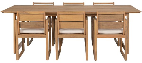 Bizzotto Dřevěný zahradní set stolu a šesti židlí Adrian