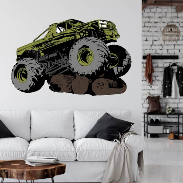 INSPIO-textilní přelepitelná samolepka - INSPIO - výroba dárků a dekorací - Samolepky na zeď - Monster Auto