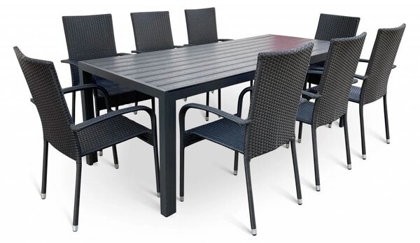 Vikio Zahradní set 205x90 pro 8 osob DT278 antracit