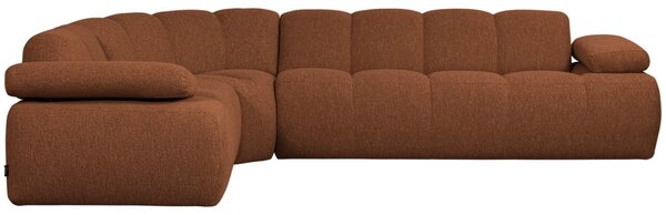 -25 % Dny MOMENTI– WOOOD Oranžová bouclé rohová pohovka Mojo 310 cm, levá