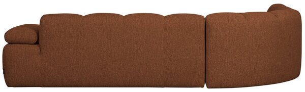 -25 % Dny MOMENTI– WOOOD Oranžová bouclé rohová pohovka Mojo 310 cm, levá