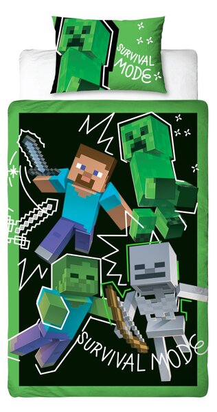 Dětské ložní povlečení, 140 x 200 cm, 70 x 90 cm (Minecraft) (100401452002)