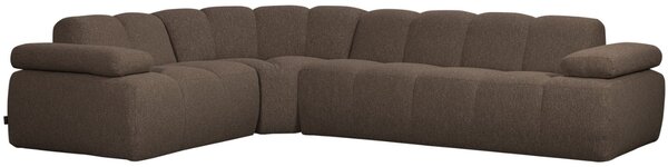 -25 % Dny MOMENTI– WOOOD Hnědá bouclé rohová pohovka Mojo 310 cm, levá