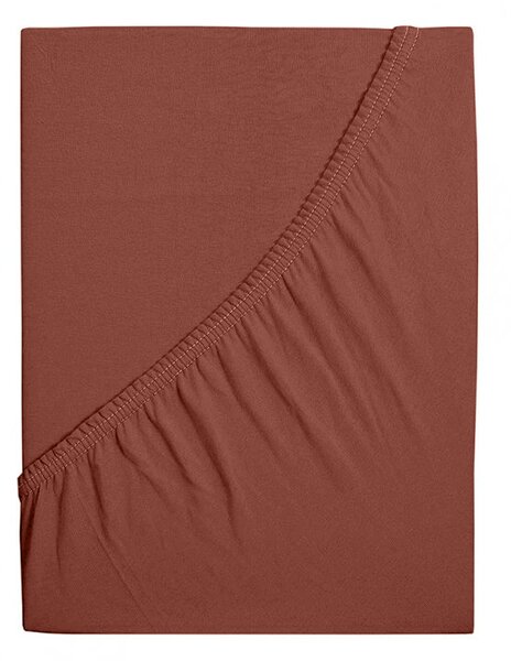 Jersey prostěradlo do dětské postýlky EXCLUSIVE hnědé 70 x 140 cm