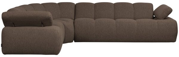 -25 % Dny MOMENTI– WOOOD Hnědá bouclé rohová pohovka Mojo 310 cm, levá