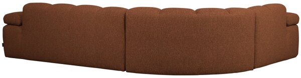 -25 % Dny MOMENTI– WOOOD Oranžová bouclé rohová pohovka Mojo 310 cm, levá