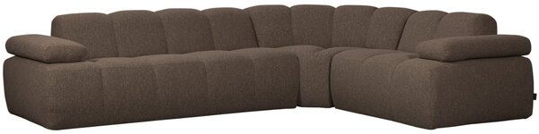 -25 % Dny MOMENTI– WOOOD Hnědá bouclé rohová pohovka Mojo 310 cm, pravá