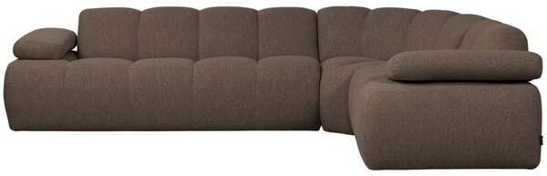 -25 % Dny MOMENTI– WOOOD Hnědá bouclé rohová pohovka Mojo 310 cm, pravá