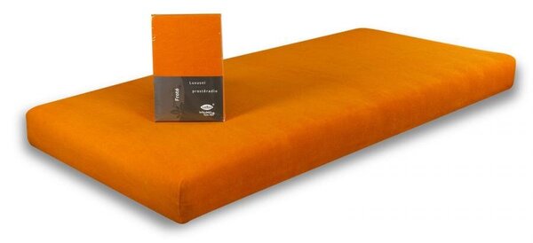 Prostěradlo Jersey 60x120 oranžové s elastanem napínací LeRoy