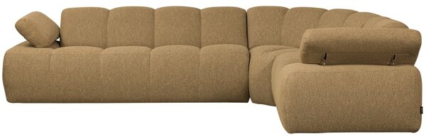 -25 % Dny MOMENTI– WOOOD Žlutá bouclé rohová pohovka Mojo 310 cm, pravá