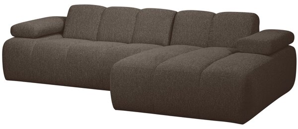 -25 % Dny MOMENTI– WOOOD Hnědá bouclé rohová pohovka Mojo 284 cm, pravá