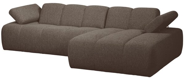-25 % Dny MOMENTI– WOOOD Hnědá bouclé rohová pohovka Mojo 284 cm, pravá