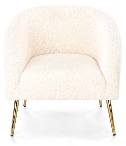 Halmar Křeslo GRIFON krémová/zlatá