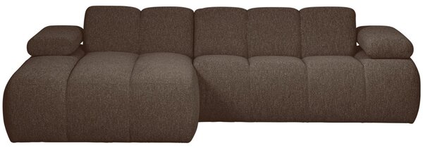 -25 % Dny MOMENTI– WOOOD Hnědá bouclé rohová pohovka Mojo 284 cm, levá