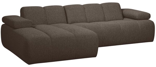-25 % Dny MOMENTI– WOOOD Hnědá bouclé rohová pohovka Mojo 284 cm, levá