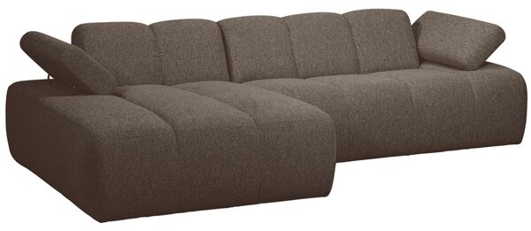 -25 % Dny MOMENTI– WOOOD Hnědá bouclé rohová pohovka Mojo 284 cm, levá