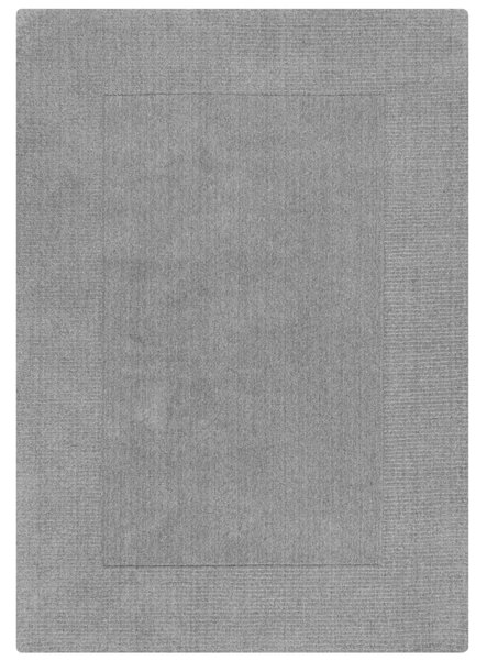 Kusový ručně tkaný koberec Tuscany Textured Wool Border Grey Marl 120x170 cm