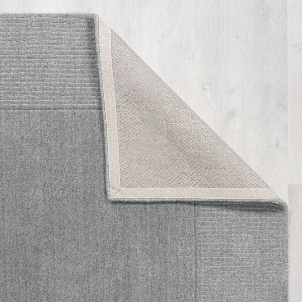 Kusový ručně tkaný koberec Tuscany Textured Wool Border Grey Marl 120x170 cm