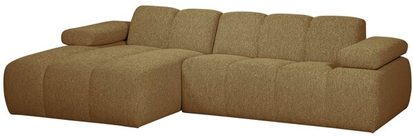 -25 % Dny MOMENTI– WOOOD Žlutá bouclé rohová pohovka Mojo 284 cm, levá