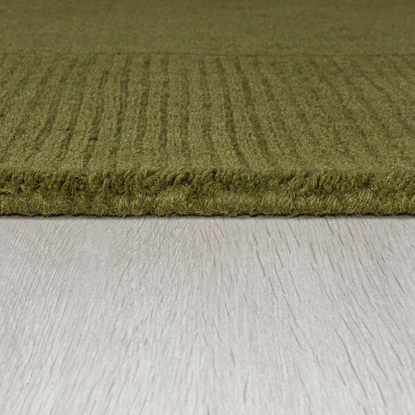 Kusový ručně tkaný koberec Tuscany Textured Wool Border Green 120x170 cm
