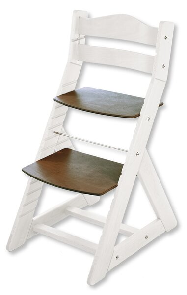 Hajdalánek Rostoucí židle MAJA - opěrka do kulata (bílá, ořech) MAJABILAORECH
