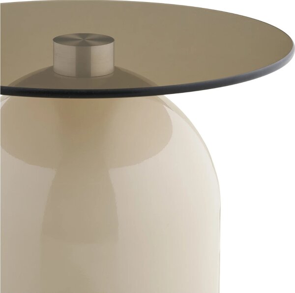 -25 % Dny Marianne - Nordic Living Béžový skleněný konferenční stolek Avello 70 cm