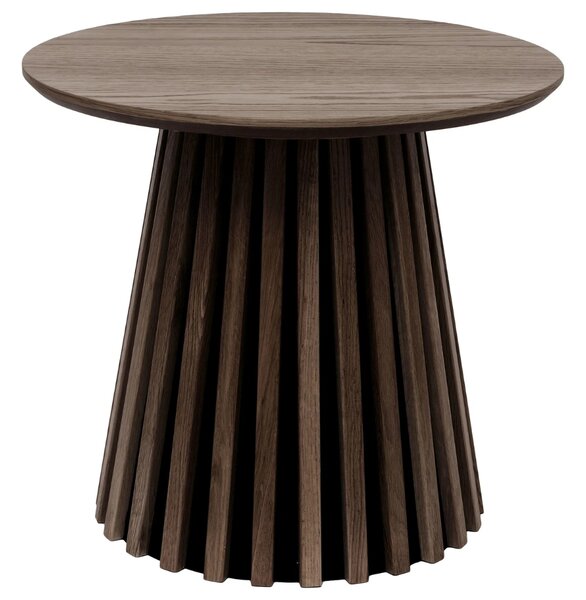 -25 % Dny MOMENTI– Nordic Living Tmavý dubový odkládací stolek Osaka 50 cm