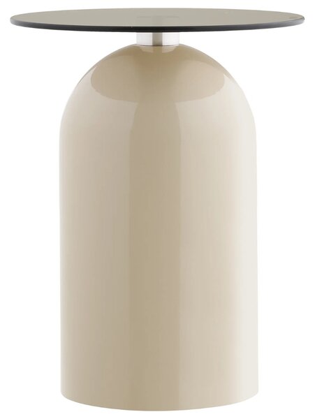 Nordic Living Béžový skleněný odkládací stolek Avello 40 cm
