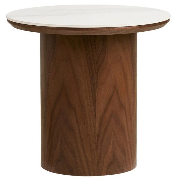 Nordic Living Bílý keramický odkládací stolek Oli 40 cm