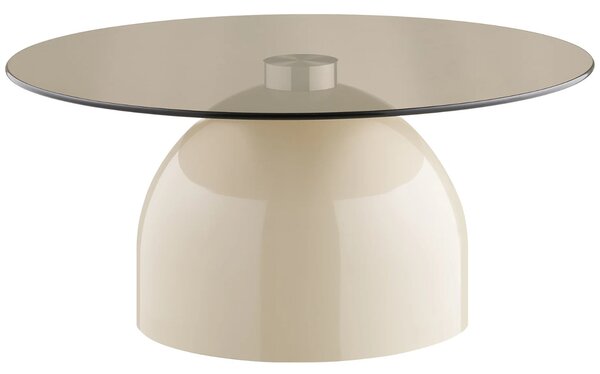 Nordic Living Béžový skleněný konferenční stolek Avello 70 cm