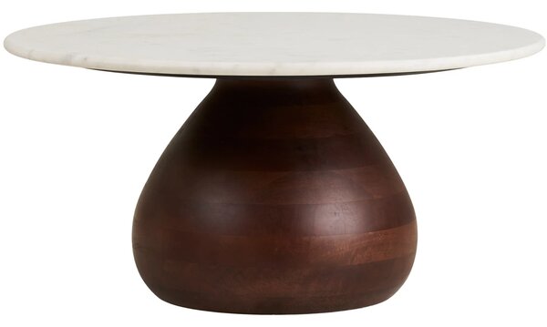 Nordic Living Bílý mramorový konferenční stolek Heidi 70 cm