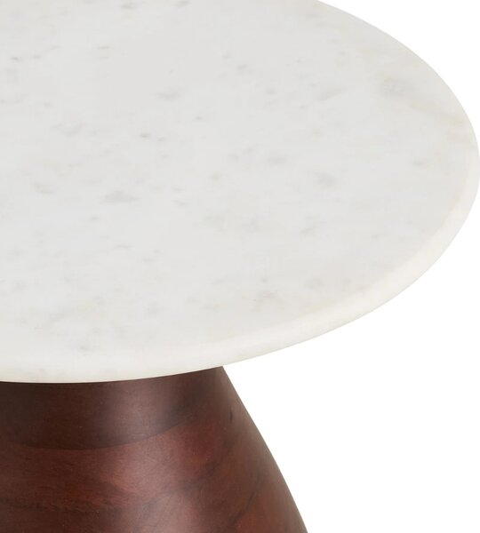 Nordic Living Bílý mramorový konferenční stolek Heidi 70 cm