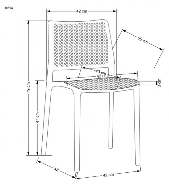 Halmar Židle K514 oranžová