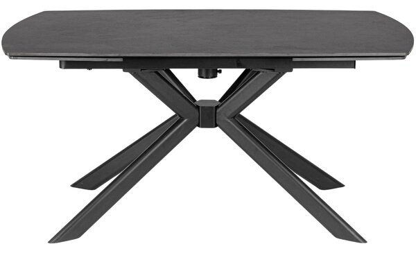 Bizzotto Černý zahradní rozkládací stůl Janika 160/240 x 90 cm s keramickou deskou