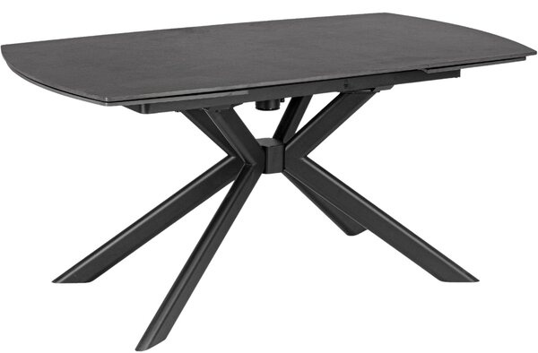 Bizzotto Černý zahradní rozkládací stůl Janika 160/240 x 90 cm s keramickou deskou