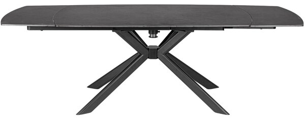 Bizzotto Černý zahradní rozkládací stůl Janika 160/240 x 90 cm s keramickou deskou