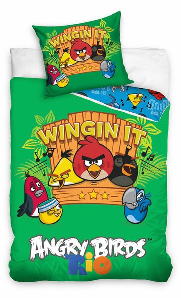 SDS Dětské bavlněné povlečení 140x200 Angry Birds - Wingin it