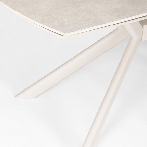 Bizzotto Krémový zahradní rozkládací stůl Janika 160/240 x 90 cm s keramickou deskou