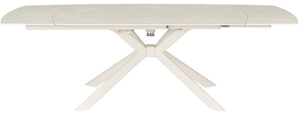 Bizzotto Krémový zahradní rozkládací stůl Janika 160/240 x 90 cm s keramickou deskou