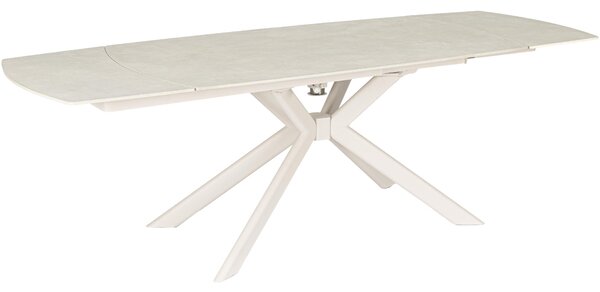 Bizzotto Krémový zahradní rozkládací stůl Janika 160/240 x 90 cm s keramickou deskou