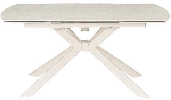 Bizzotto Krémový zahradní rozkládací stůl Janika 160/240 x 90 cm s keramickou deskou