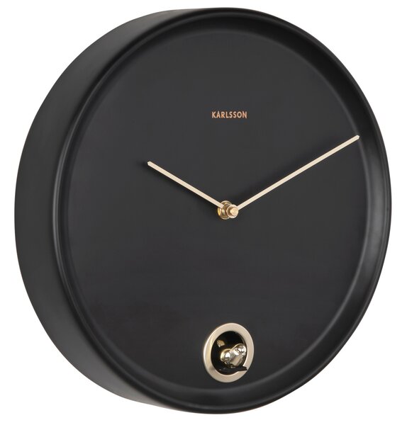 Nástěnné hodiny s kukačkou 6123BK Karlsson 30cm, černé