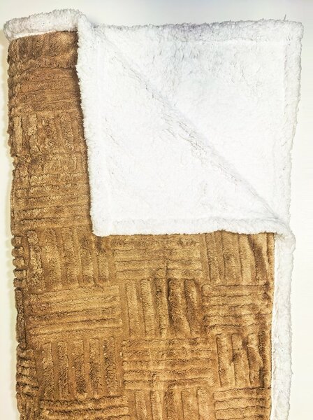 Luxusní beránková deka z mikroplyše NESTIVE béžová, 200×230 cm
