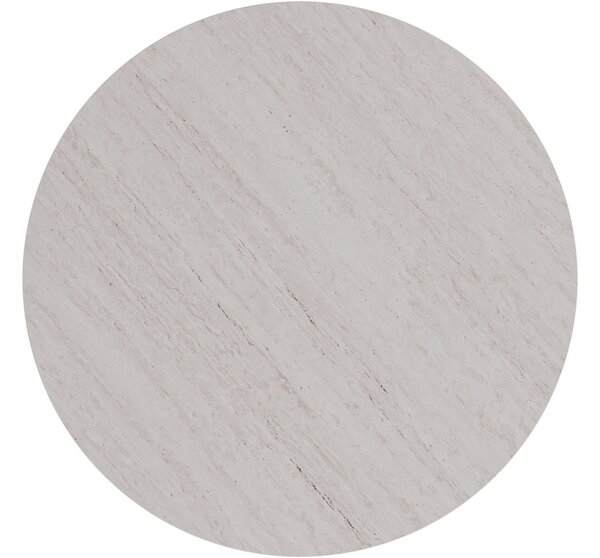Somcasa Bílý porcelánový jídelní stůl Tracy 120 cm s dubovou podnoží